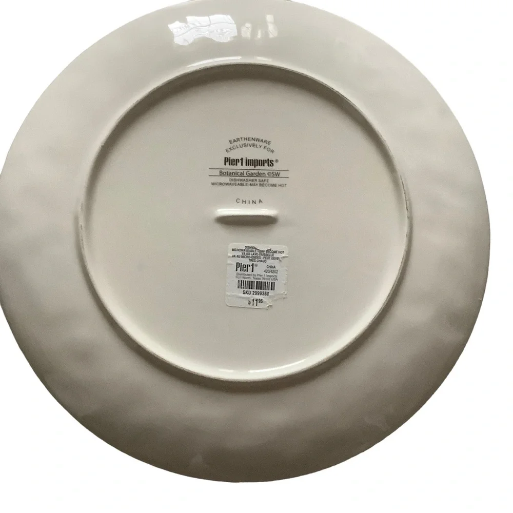 Pier 1 one imports botanical garden plate dinner large plate wildflower cottage
